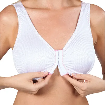 Snap-Front Cotton Leisure Bra by Easy Comforts